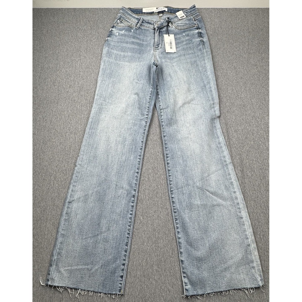 Judy Blue Light Wash Wide Leg Jeans - Picture 2 of 16